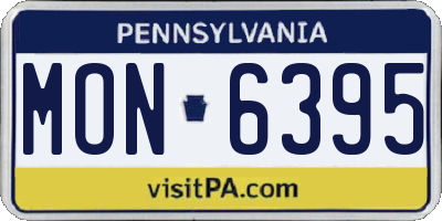 PA license plate MON6395