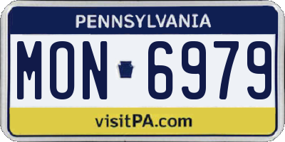 PA license plate MON6979