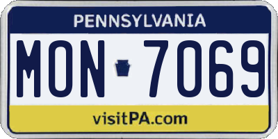 PA license plate MON7069