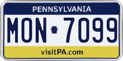 PA license plate MON7099