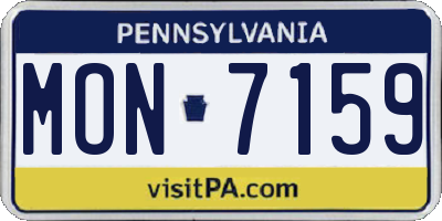 PA license plate MON7159