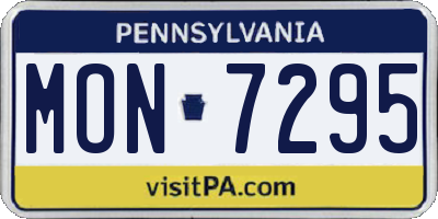 PA license plate MON7295
