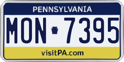 PA license plate MON7395