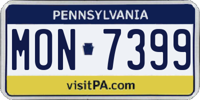 PA license plate MON7399