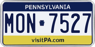 PA license plate MON7527