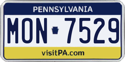 PA license plate MON7529