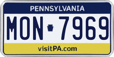 PA license plate MON7969