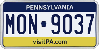 PA license plate MON9037