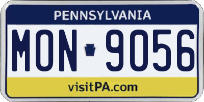 PA license plate MON9056