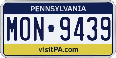 PA license plate MON9439