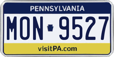 PA license plate MON9527