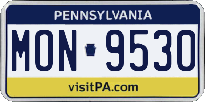 PA license plate MON9530