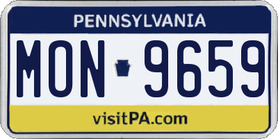 PA license plate MON9659