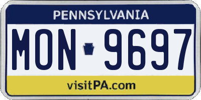 PA license plate MON9697