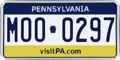 PA license plate MOO0297
