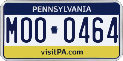 PA license plate MOO0464
