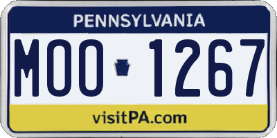 PA license plate MOO1267