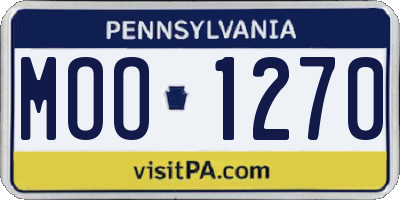 PA license plate MOO1270