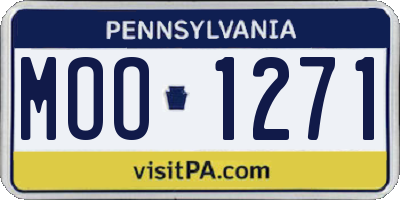 PA license plate MOO1271