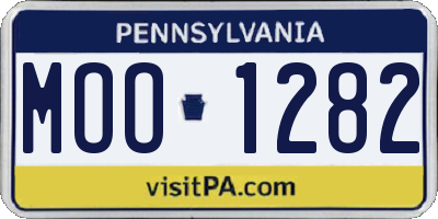 PA license plate MOO1282