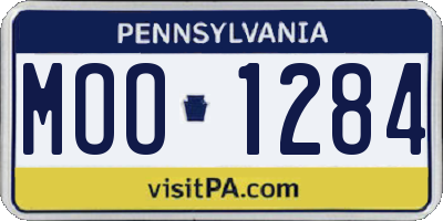 PA license plate MOO1284