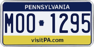 PA license plate MOO1295