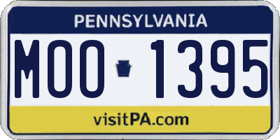 PA license plate MOO1395