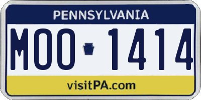 PA license plate MOO1414