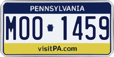 PA license plate MOO1459