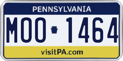 PA license plate MOO1464
