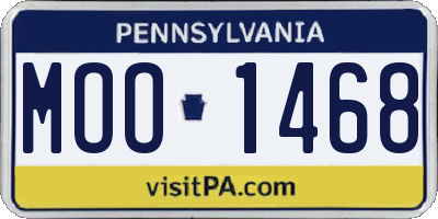 PA license plate MOO1468
