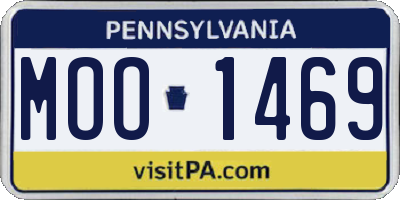 PA license plate MOO1469