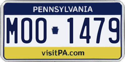 PA license plate MOO1479