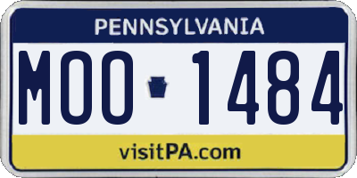 PA license plate MOO1484