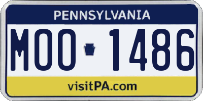 PA license plate MOO1486