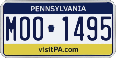 PA license plate MOO1495