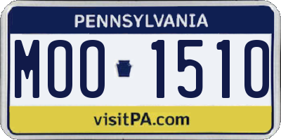 PA license plate MOO1510