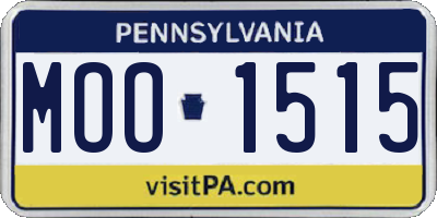 PA license plate MOO1515