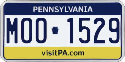 PA license plate MOO1529
