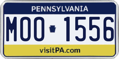 PA license plate MOO1556