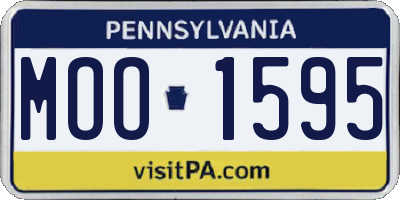 PA license plate MOO1595