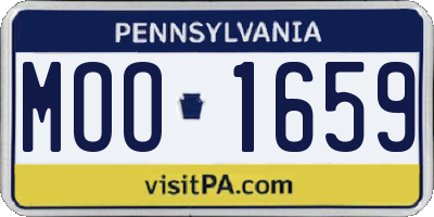 PA license plate MOO1659