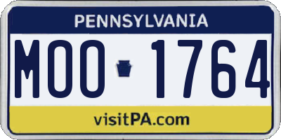 PA license plate MOO1764