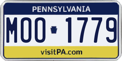 PA license plate MOO1779