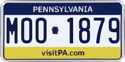 PA license plate MOO1879