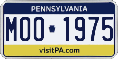 PA license plate MOO1975