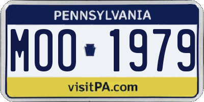 PA license plate MOO1979