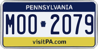 PA license plate MOO2079