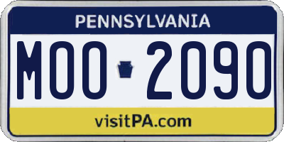 PA license plate MOO2090