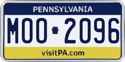 PA license plate MOO2096